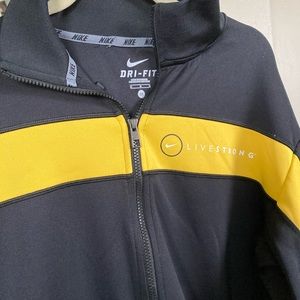 Nike dri fit Livestrong zip up athletic jacket